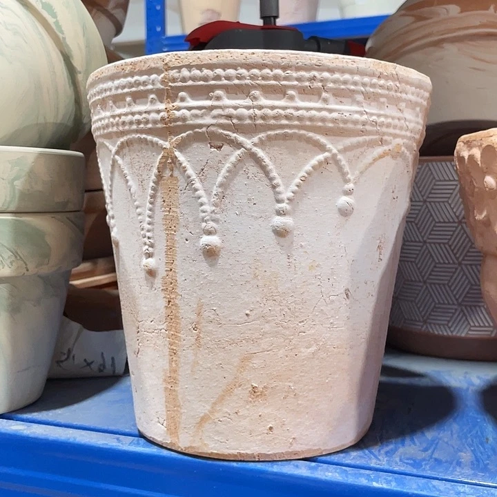 口21×20    珠光宝气   手工花盆一个