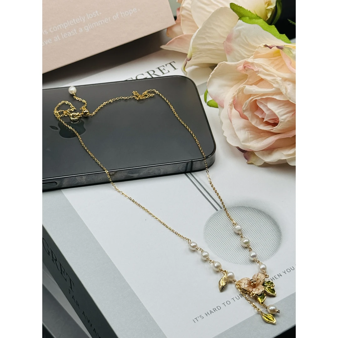 铜合金项链 气质时尚百搭简约铜合金高级轻奢小众项链xl2466