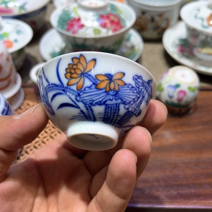 纯手绘精品盖碗杯