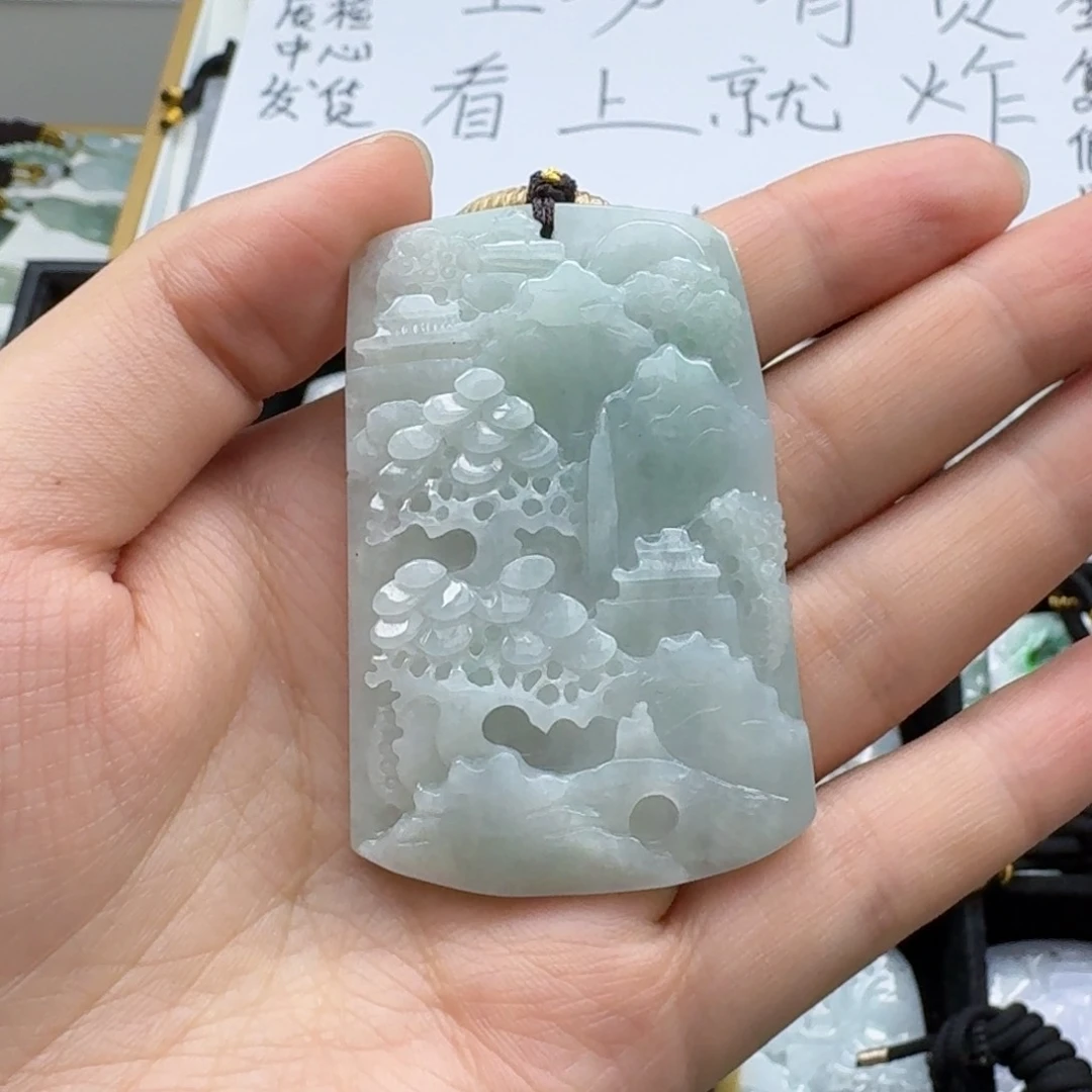 翡翠未镶嵌颈饰天然