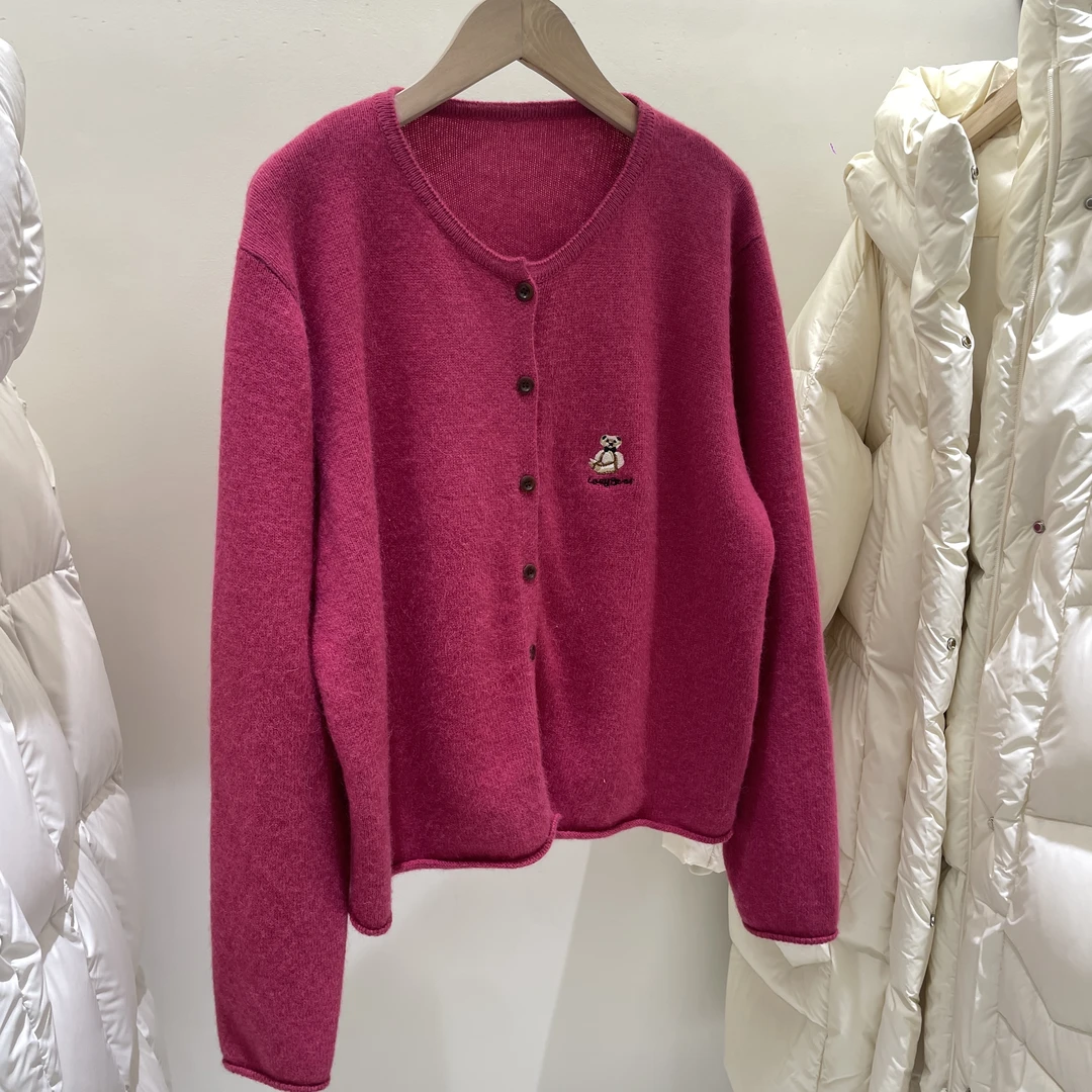 【MY LIFE】  韩版小熊开衫毛衣00MY99