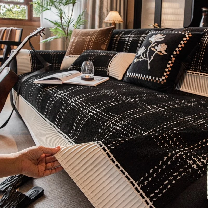 沙发垫四季通用轻奢高级感防滑坐垫子2025新款雪尼尔沙发套罩盖布