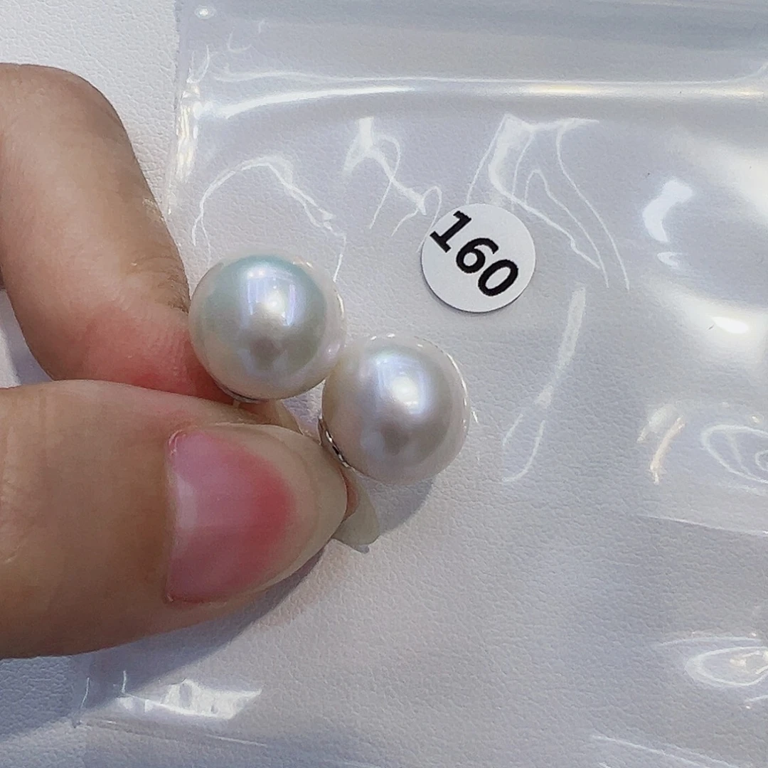 银S925镶嵌耳饰淡水珍珠