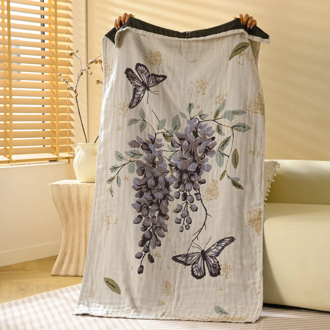 纯棉纱布浴巾大尺寸家用吸水不掉毛洗澡巾大人儿童全棉柔软大裹巾