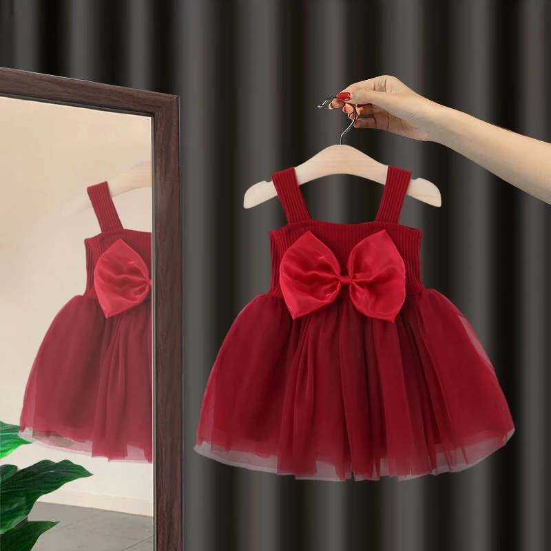 婴儿连衣裙夏季新款洋气女童吊带裙抓周公主裙周岁小女孩宝宝裙子
