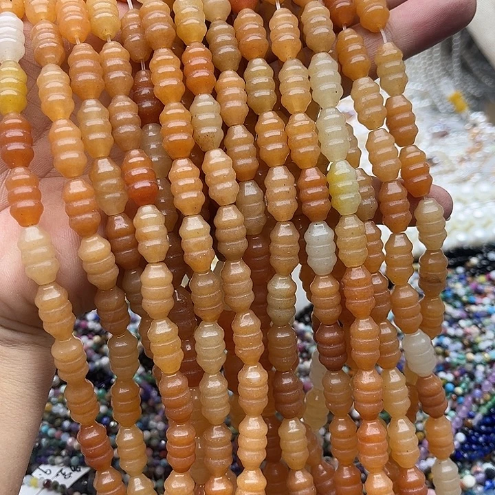 玛瑙/玉髓未镶嵌珠宝半成品一条8/14mm左右红东陵