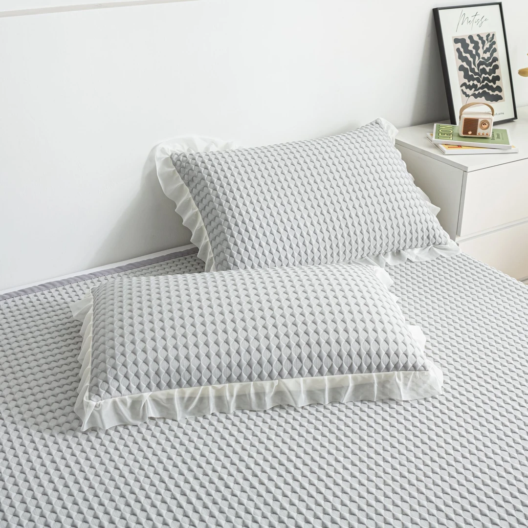 高分子乙纶冰豆豆枕套防滑吸汗凉爽    枕套一对