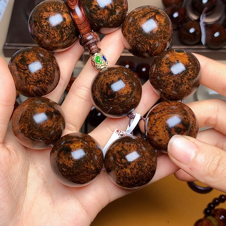 花梨木类手串/手链黄花梨风化料老挝花梨土埋料3.0