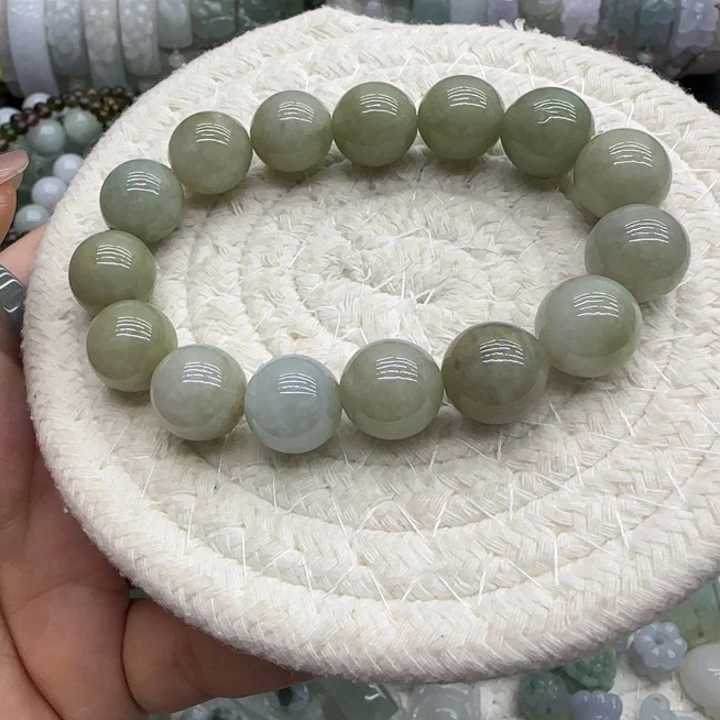 翡翠未镶嵌颈饰手串12+