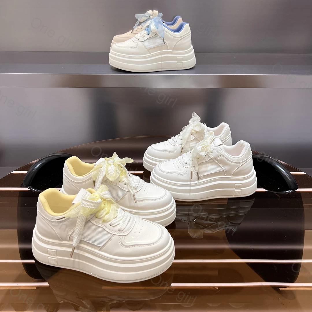 LZG网面小白鞋女夏季新款小个子网面增高休闲运动板鞋JX501