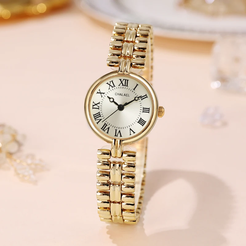 【CHALAEL小香风】新款鲁道夫时尚高级感复古罗马腕表女石英表ch021