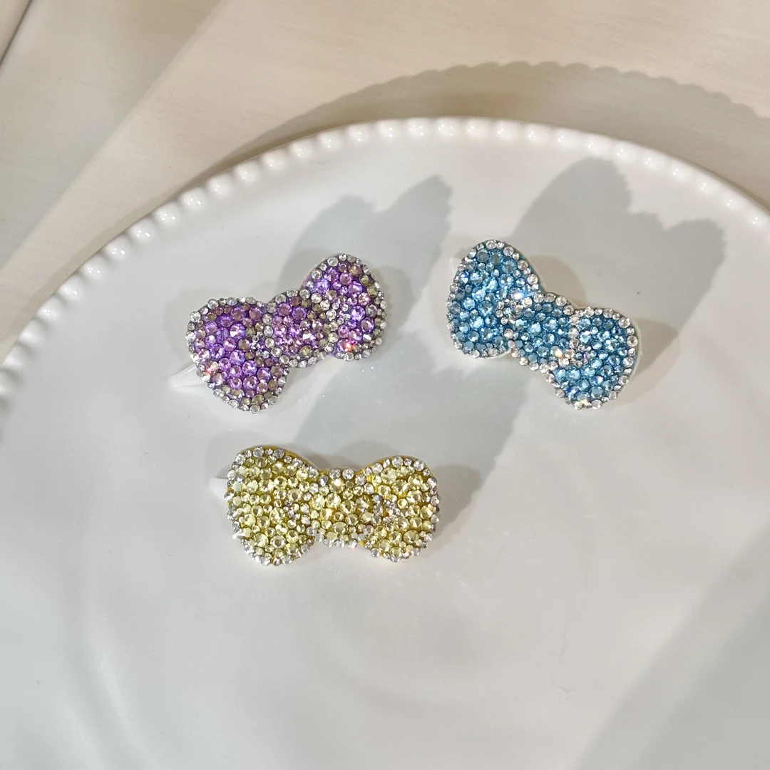 宠物蝴蝶结发夹全华 狗狗发饰华闪亮基础满钻梳夹马尔济斯