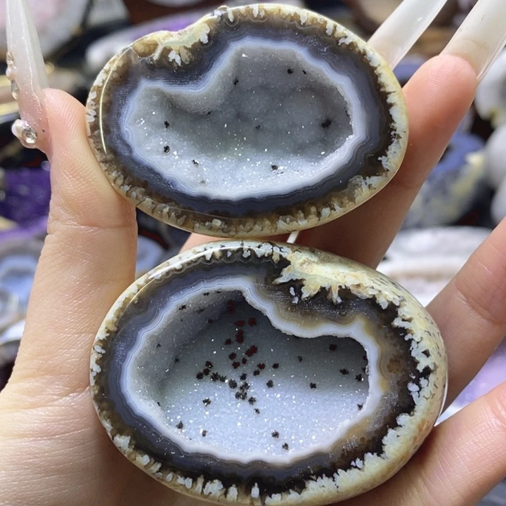 未镶嵌珠宝半成品水晶蓝软啵啵盆