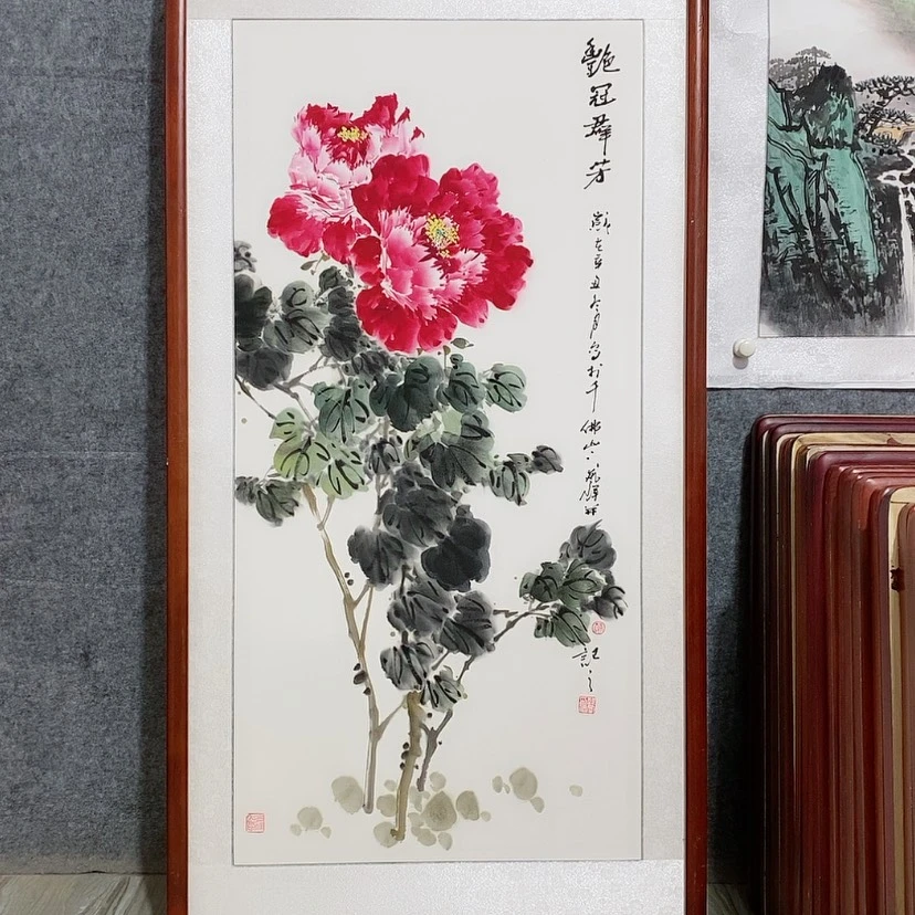 【闪购商品】国画书画作品带框125×65厘米