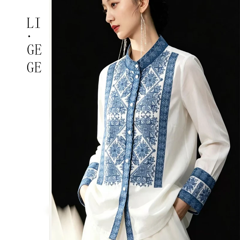 【李老板专属】i.GEGE【峰峦叠翠】时尚女士高贵复古上衣BH 26313434