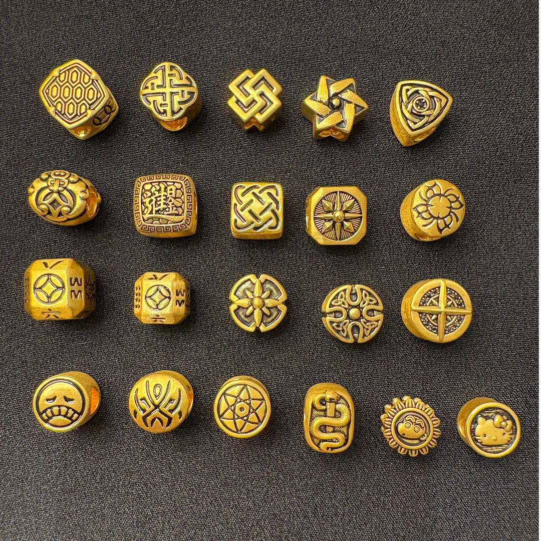 【百合黄金】黑金转运珠足金999蜡笔小新5D硬金礼物多样性发其一
