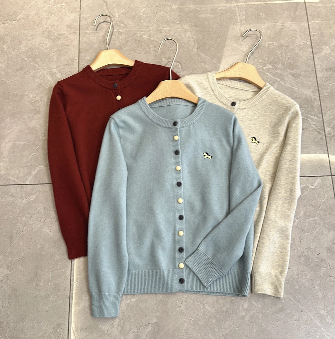 【阿巧家】刺绣小马休闲百搭韩版显瘦针织衫59110