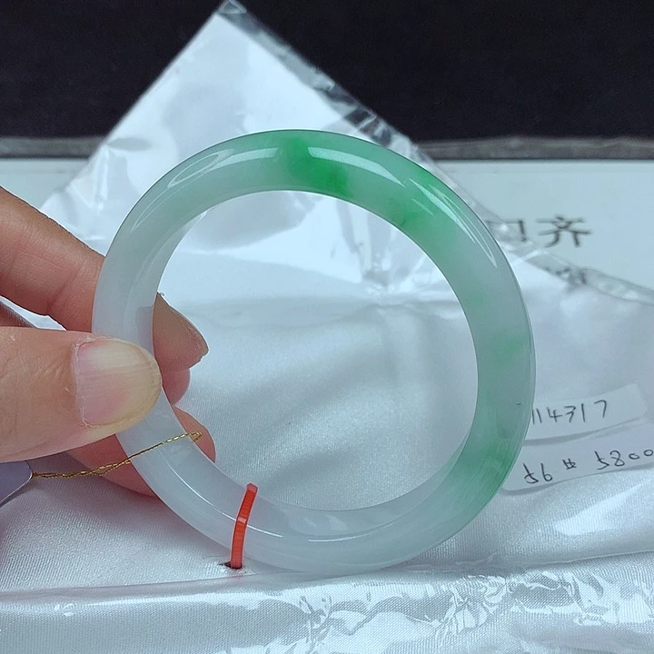 翡翠未镶嵌手镯56圈4317