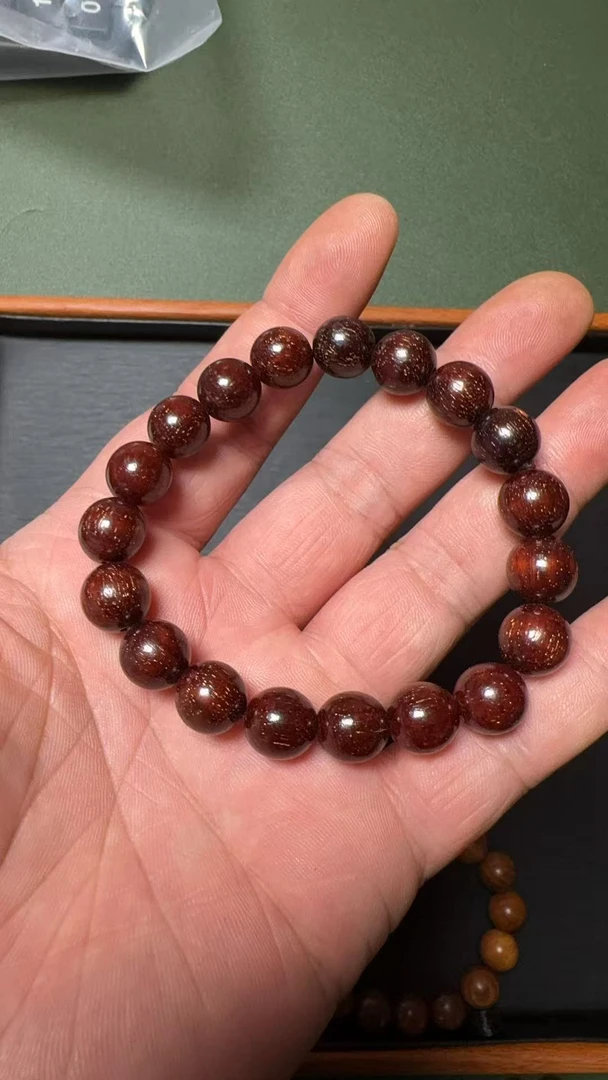 （新人礼）金星紫檀1.0圆珠手串E001