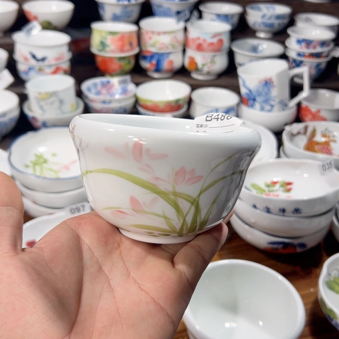 景德镇手工手绘陶瓷4寸葫芦碗