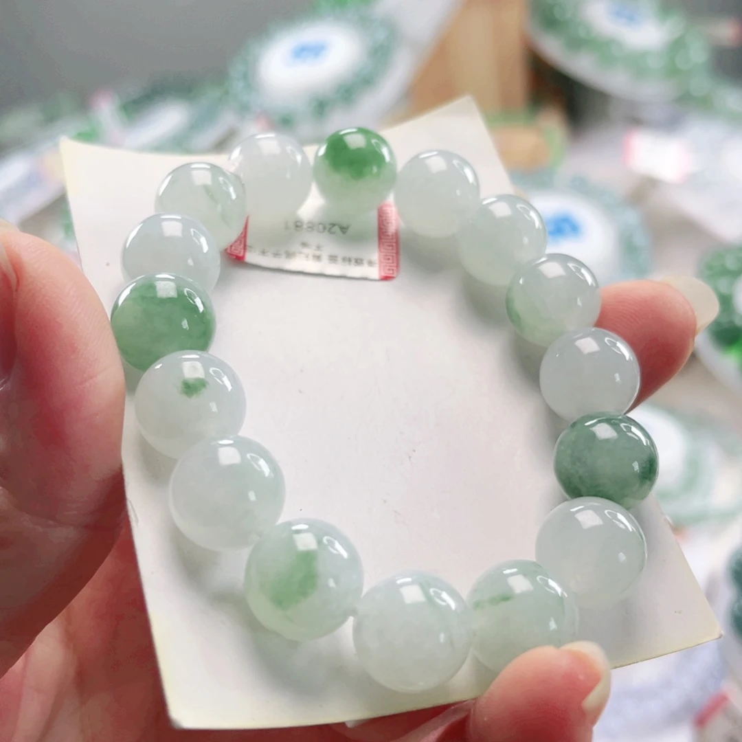 翡翠未镶嵌手链手串12+