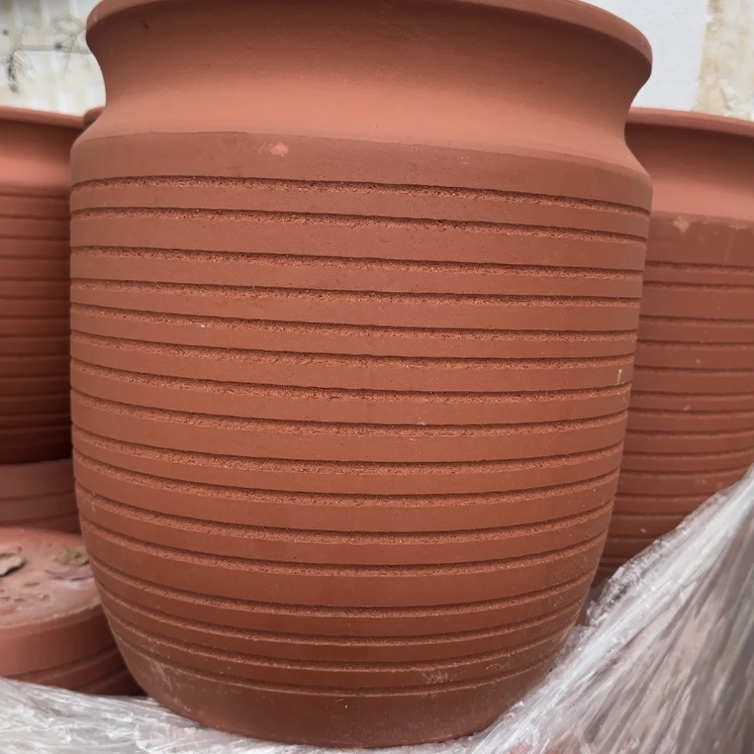 紫砂花盆口30高35宜兴紫砂
