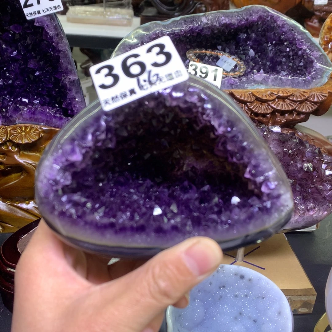 摆件紫晶未镶嵌水晶