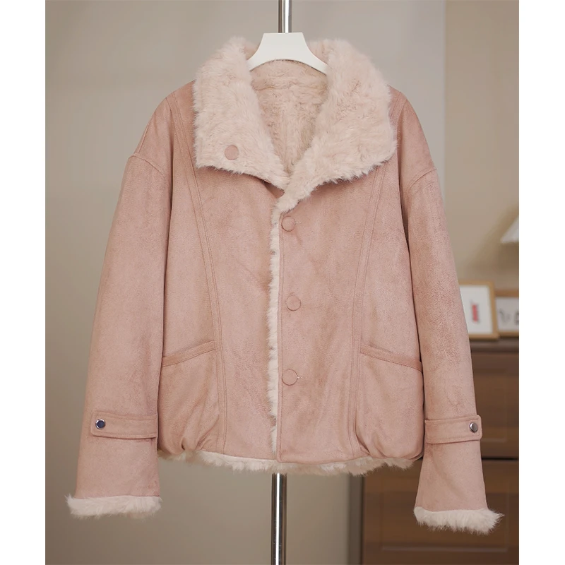 4937-冬季加厚女气质高级感棉服上衣外套