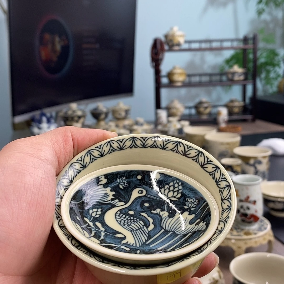 盖碗藝*家景德镇手工手绘茶具