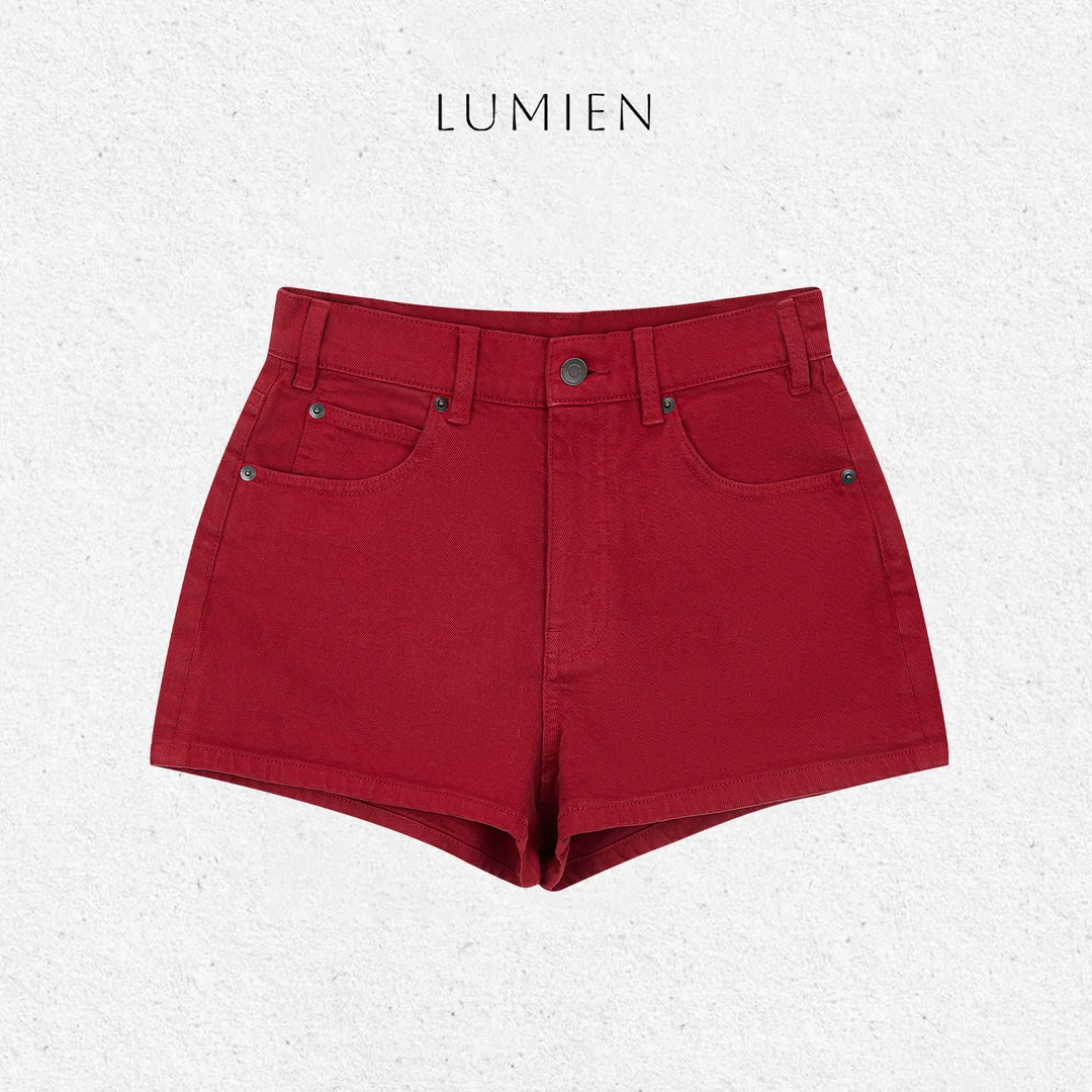 【LUMIEN 新品】“炽夏”正红色棉质短裤LX5EUU24