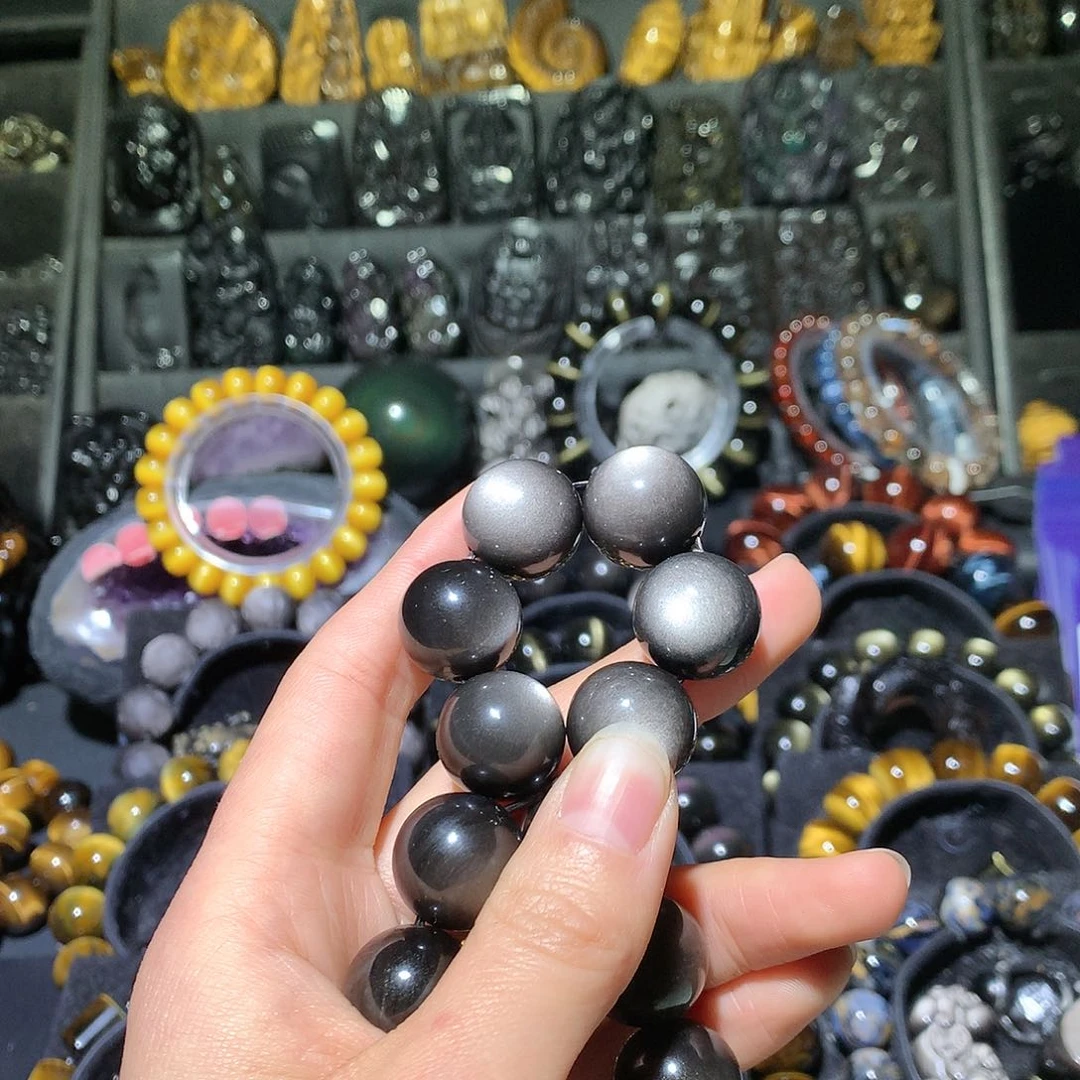 黑曜岩手链未镶嵌