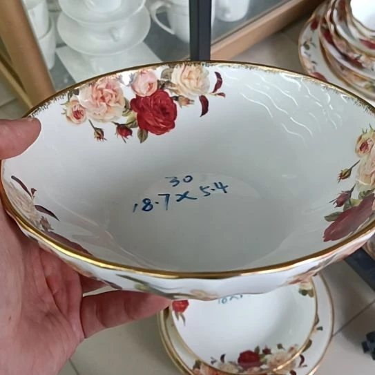 新疆西藏包邮6个金秋手工拍金口径18.7厘米高5.4厘米多功能碗