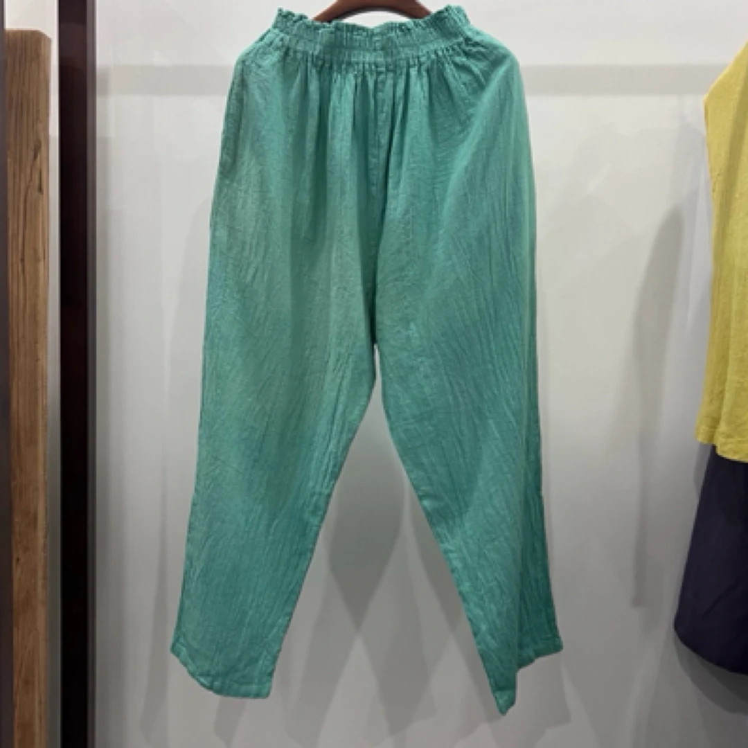 【正品】台湾手染植物棉麻 窄裤S，M，L