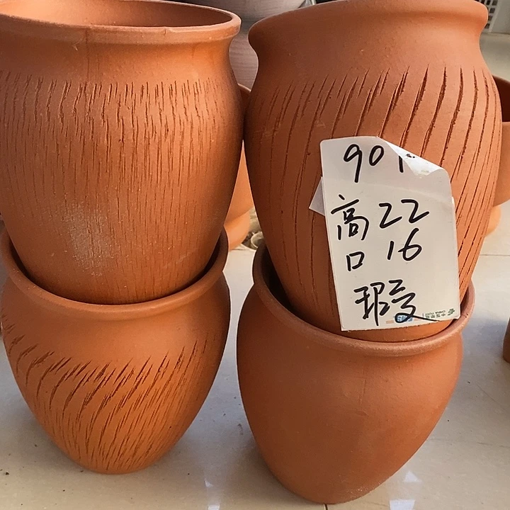 粗陶红陶绿植花盆901