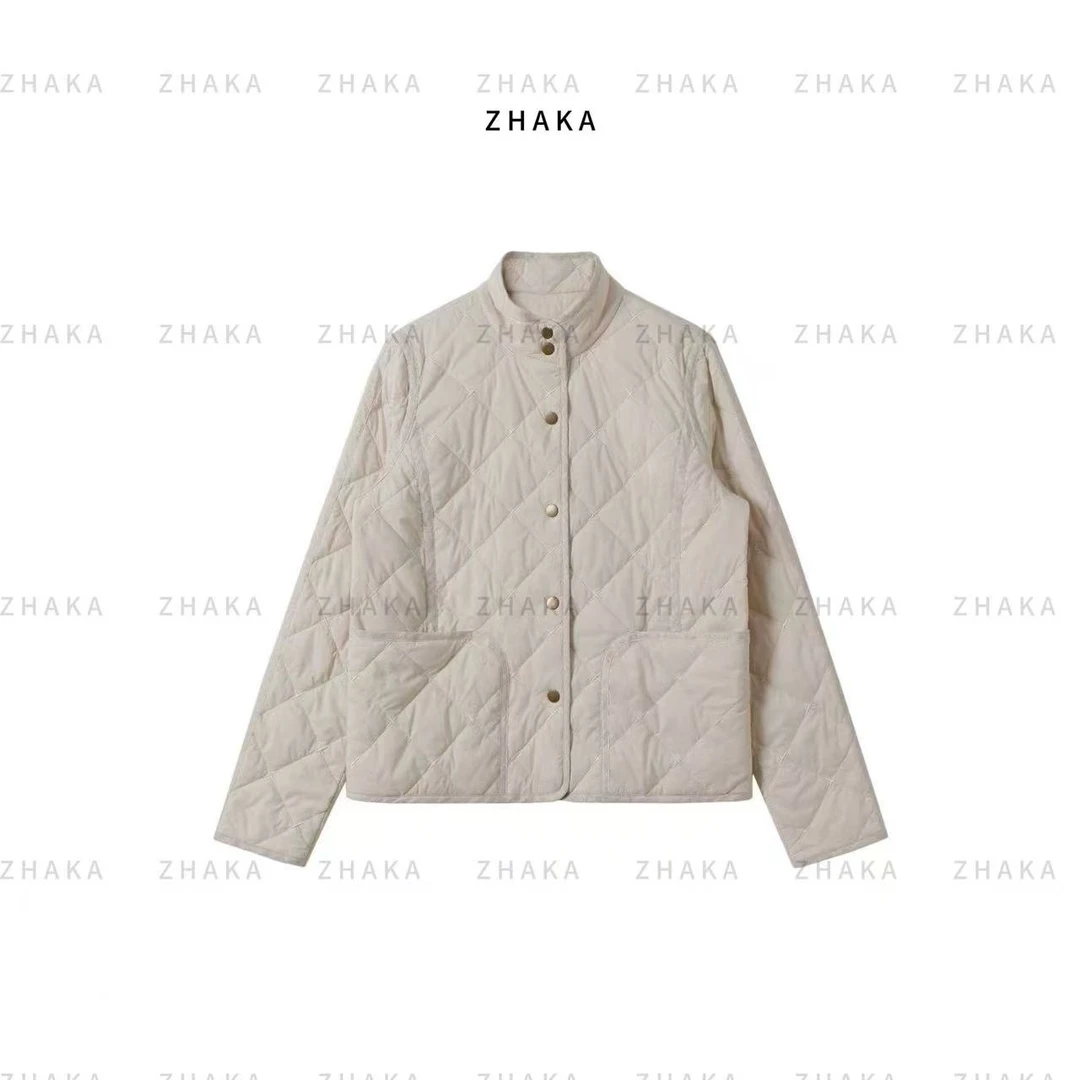 ZHAKA/精织菱格口袋轻薄外套zk699