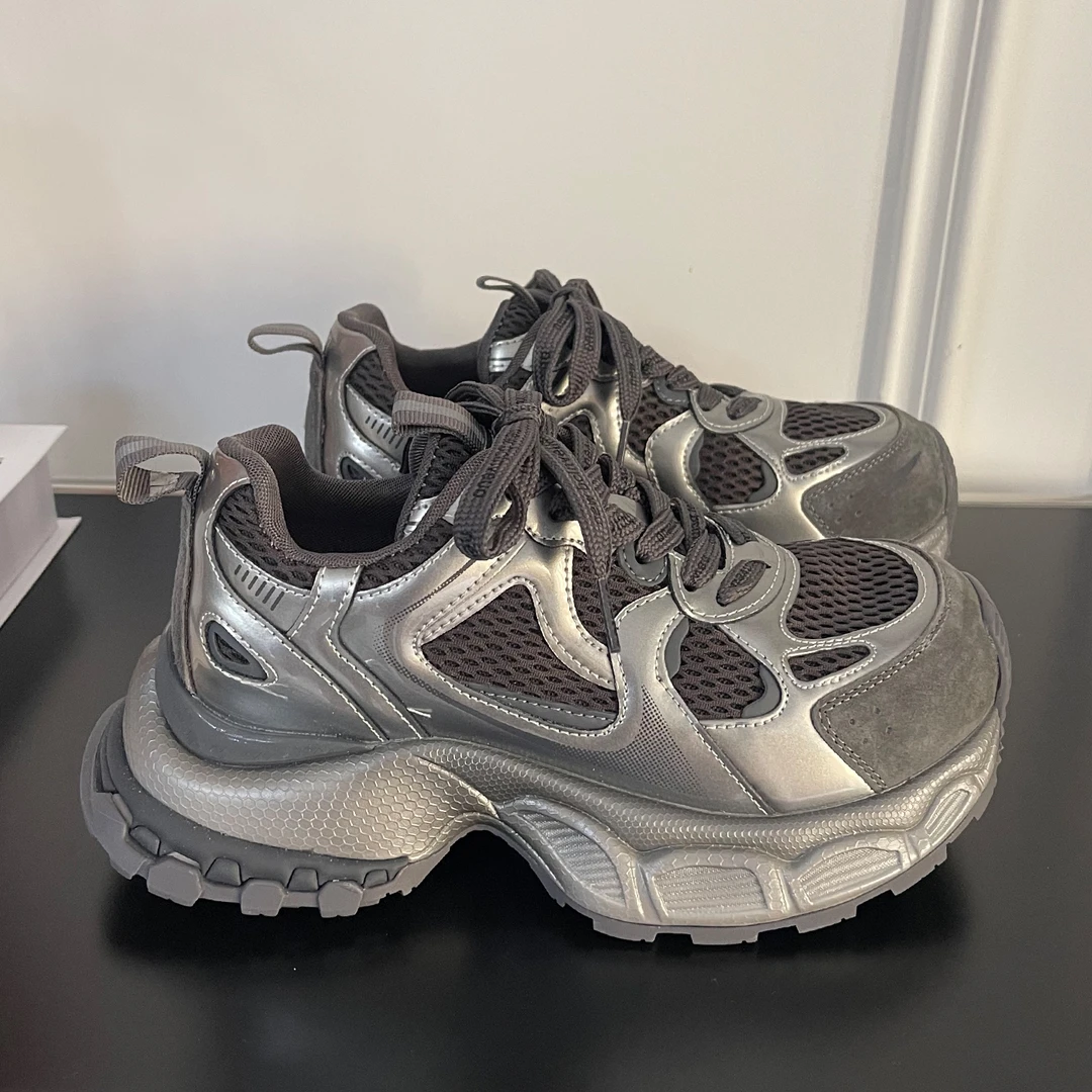 厚底6cm增高加棉老爹鞋女2025新款时尚百搭轻便小个子休闲运动鞋