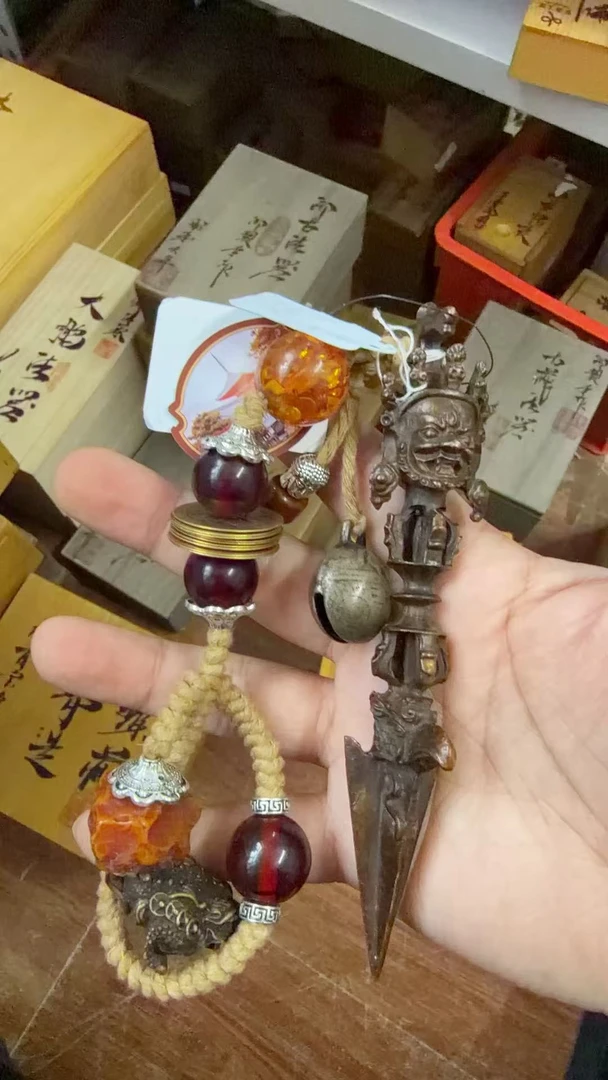 纯铜合金降魔惍刚杵吊坠实心257