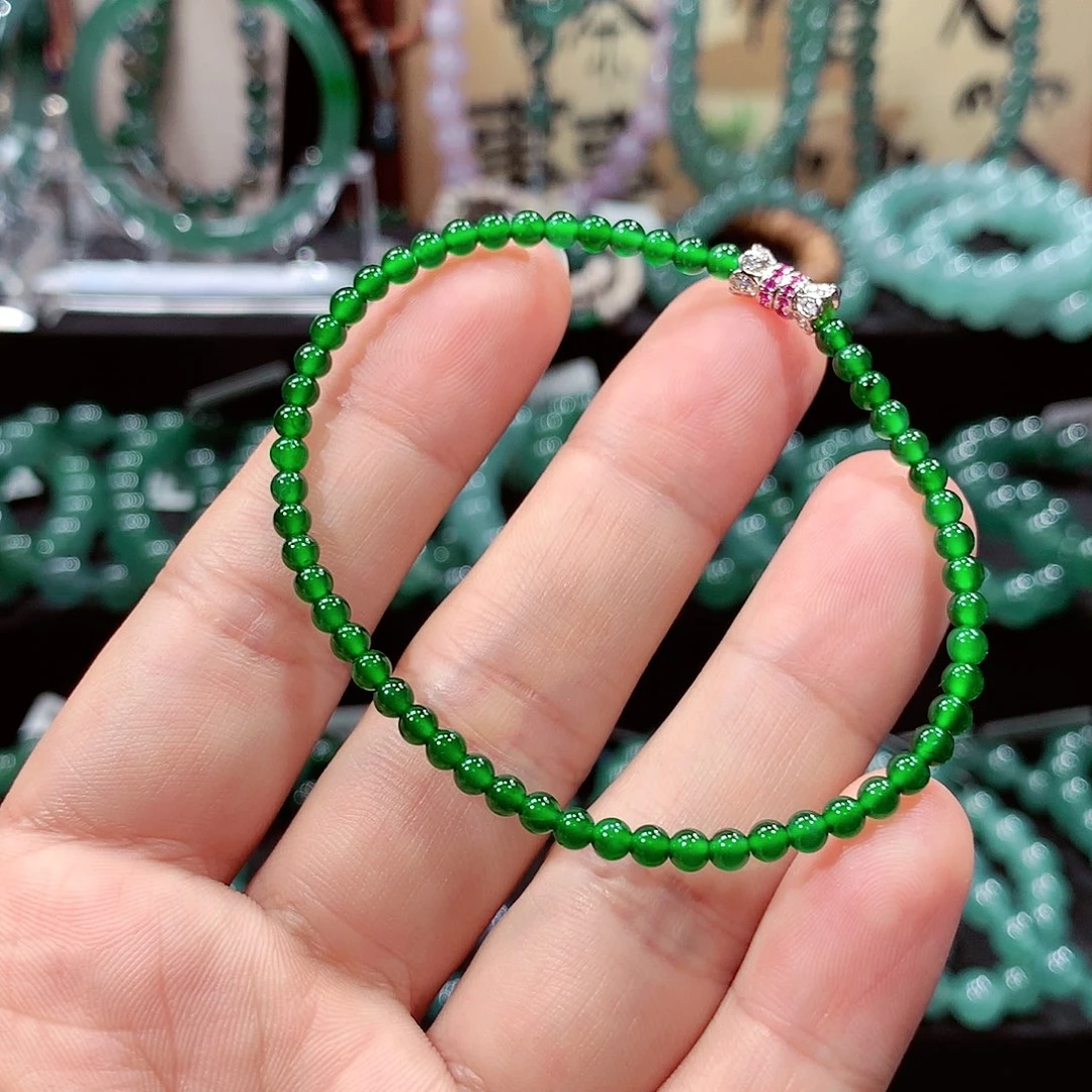 翡翠未镶嵌手链卡3.5