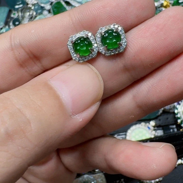 翡翠未镶嵌项链天然A货翡翠放漏