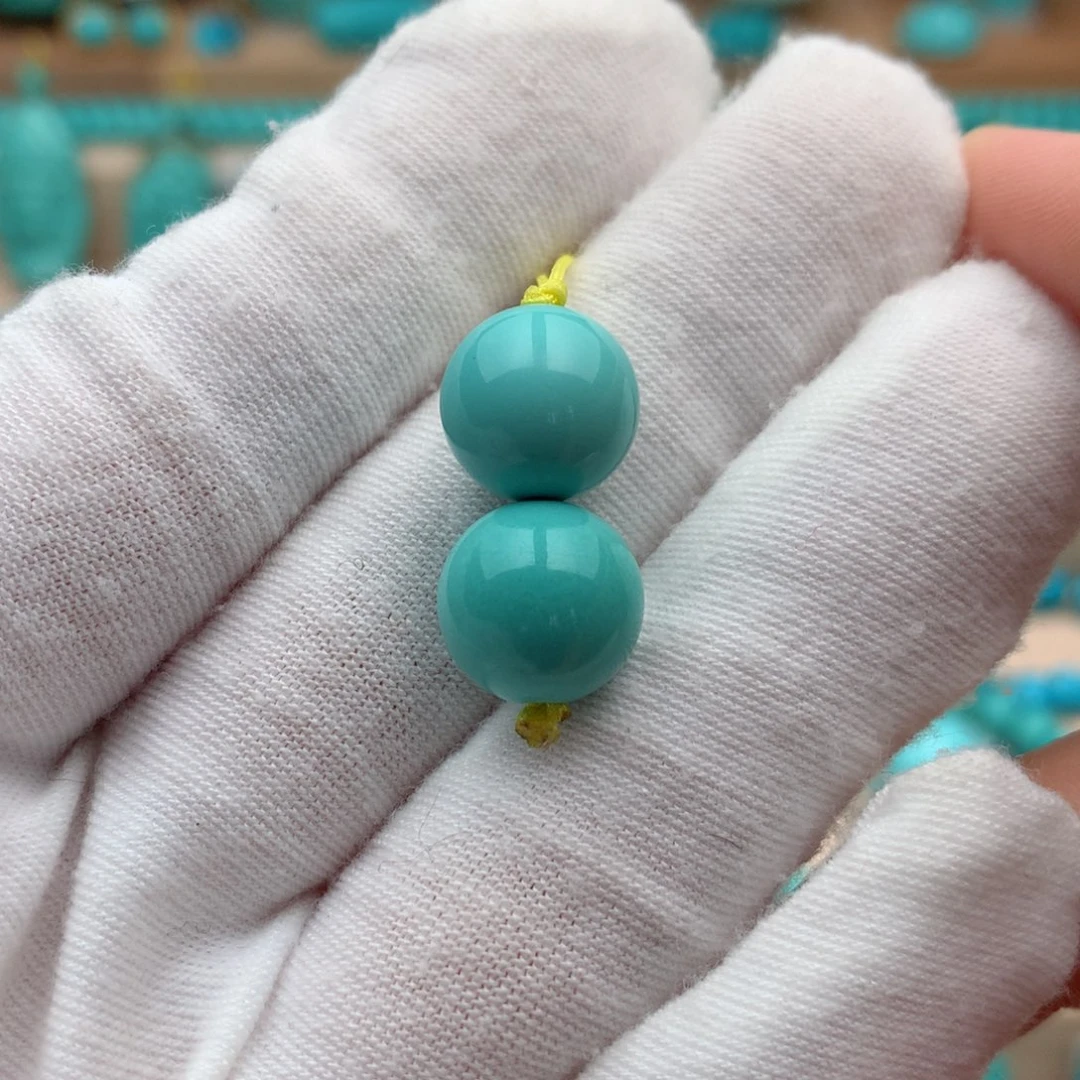 绿松石未镶嵌珠宝奇石11.3mm