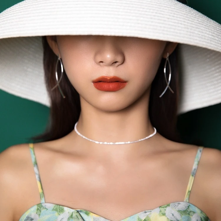 925银耳饰 线条交叉耳环女小众轻奢新款耳钉高级感冷淡风耳饰