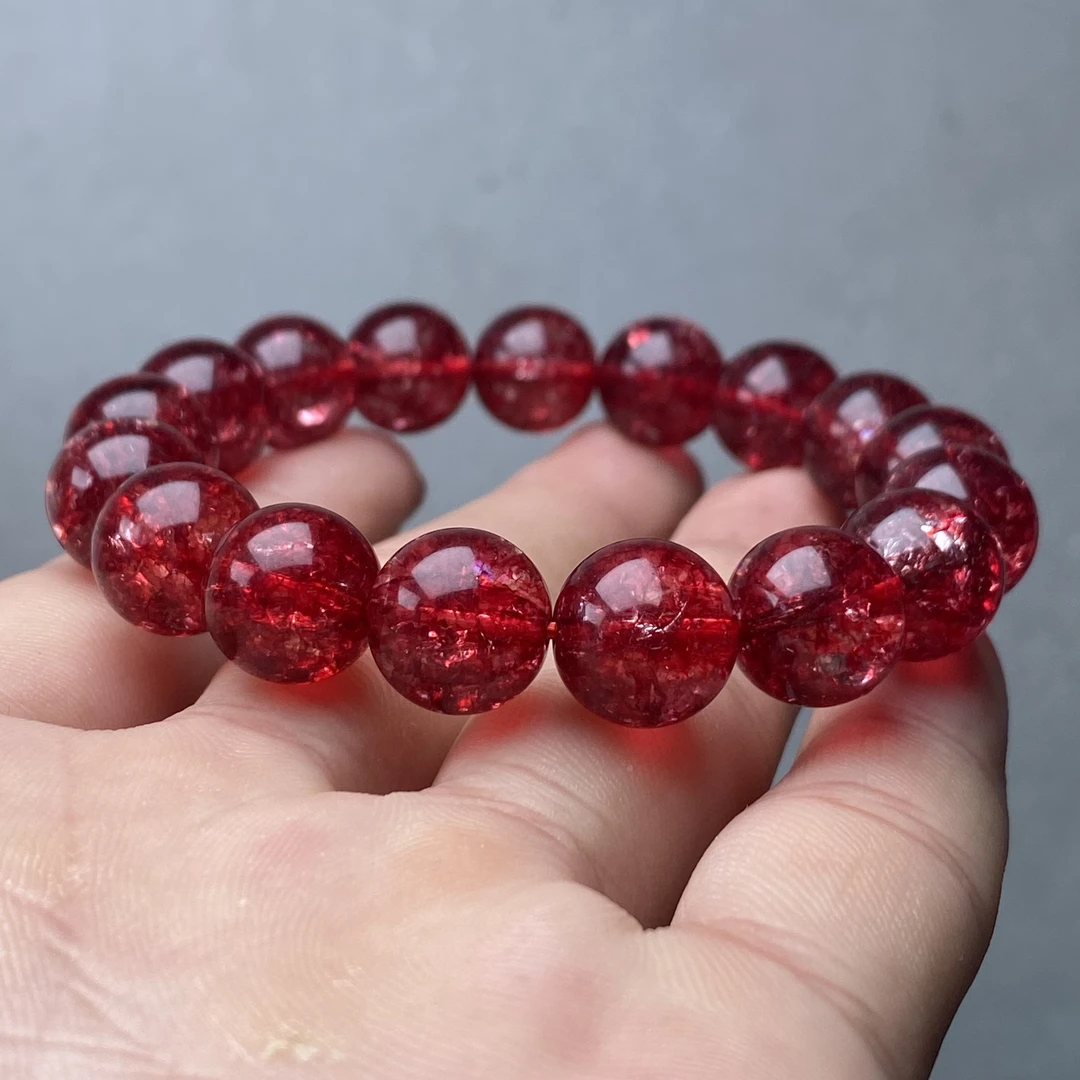 SJ-0143号高品质红风羽手链12mm多样性发一件时尚