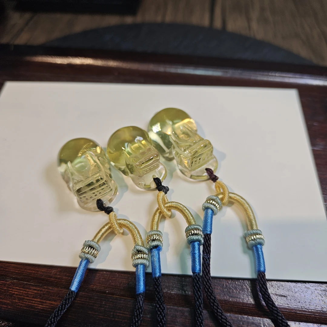 【书记甄选】天然黄水晶貔貅吊坠 多样性发一件 LM2036