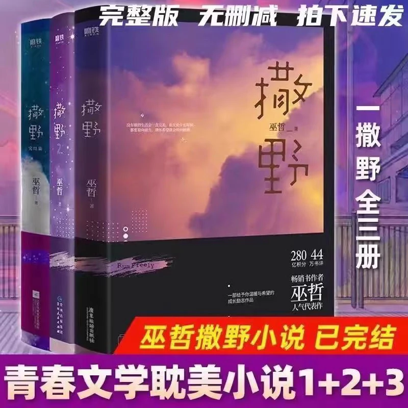 【现货速发】撒野实体书正版全册三册正文 1+2+3共三册 完结篇巫