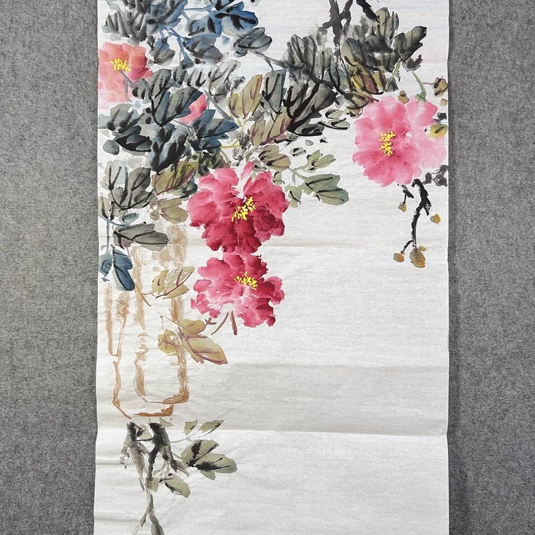 国画50 牡丹花等花开时节也可用