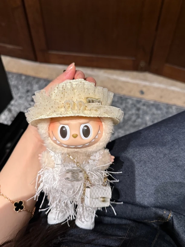 Labubu 拉布布娃衣 小香风流苏连衣裙 [一二三代通用 仅娃衣]