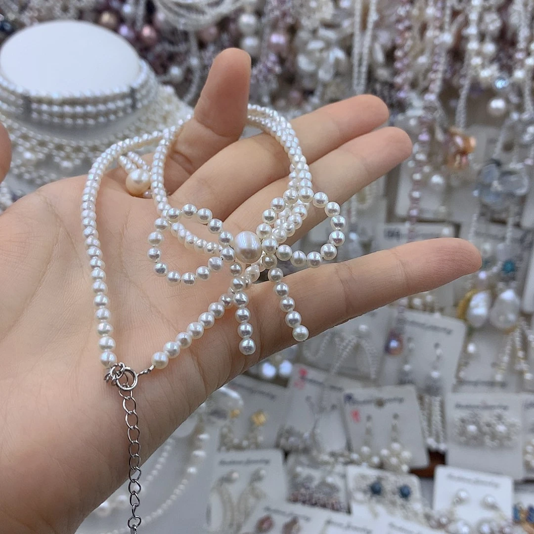 喜***Z项链耳饰银S925镶嵌淡水珍珠