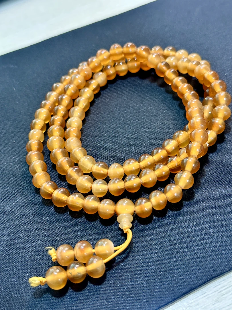 收藏品HJJ 精品货头毕业级天然纹路圆珠108