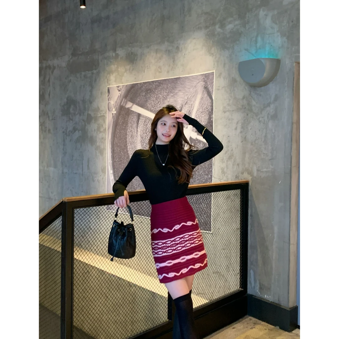 【威尼斯狂欢】秋冬哥弟【设计师款】超显瘦气质半裙1299006