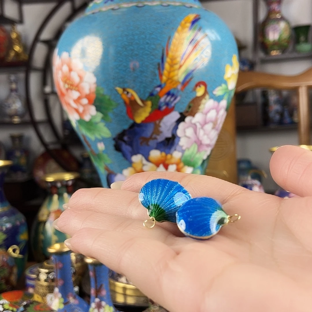 木***盟铜老银蓝贝壳蓝色两个